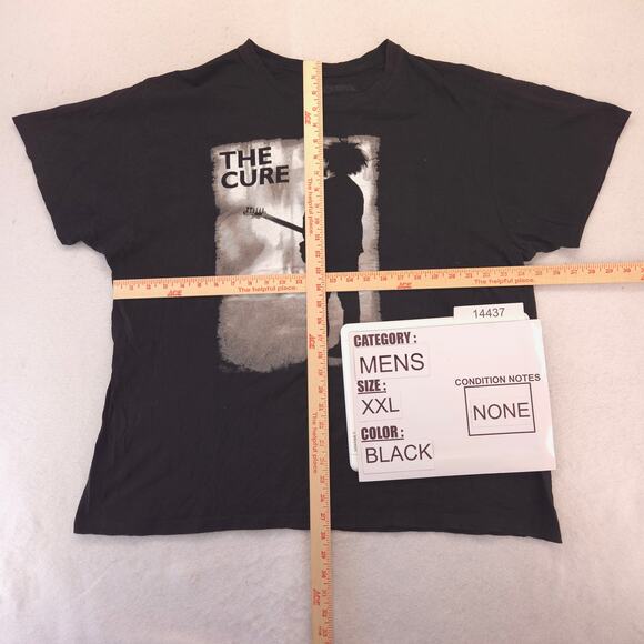 The Cure Band Crew Neck Short Sleeve Graphic T Shirt Mens Size 2XL Black - Picture 5 of 9